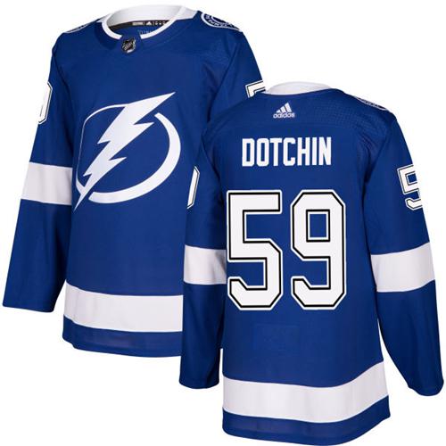 Adidas Lightning #59 Jake Dotchin Blue Home Authentic Stitched NHL Jersey